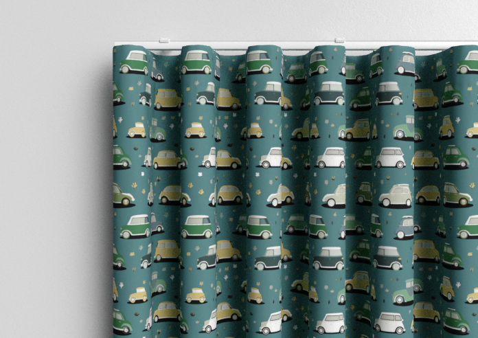 Roadtrip, Teal Blue - Made to Measure Curtains - Image 13